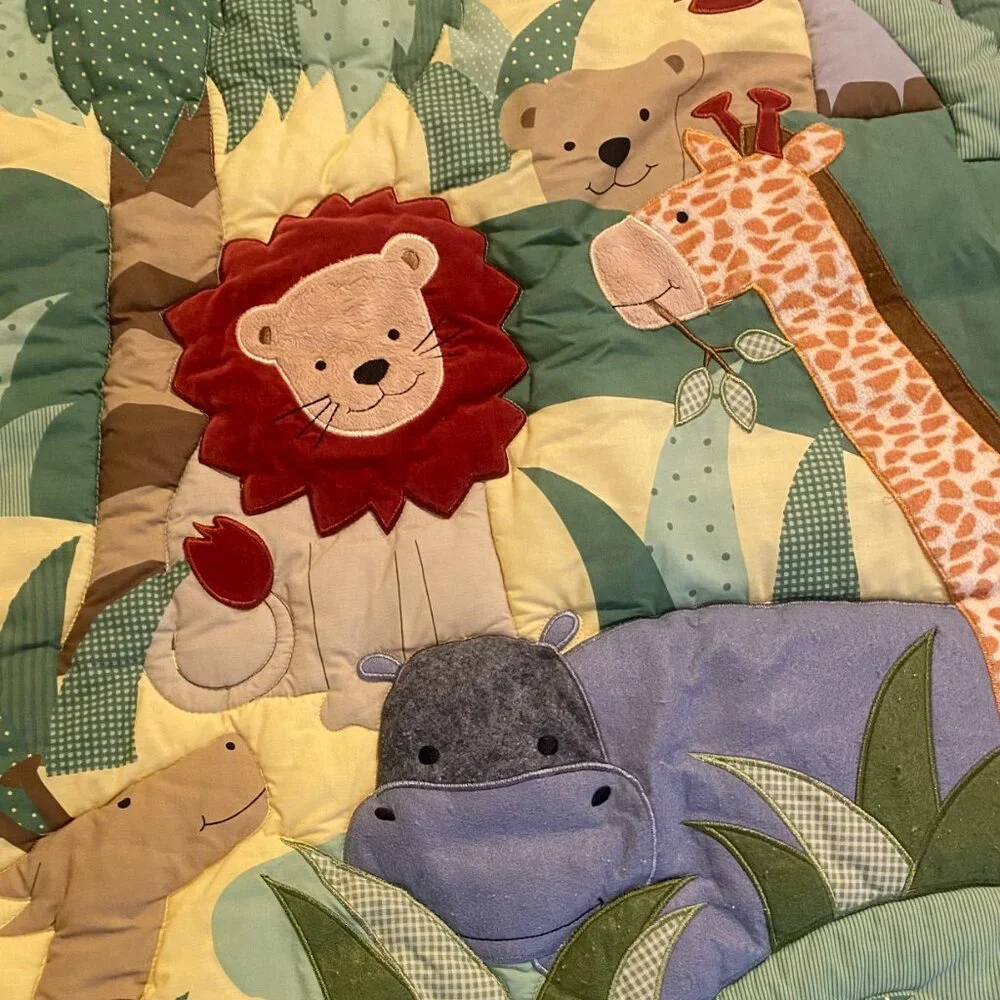 Crib Bedtime Original Nursery Crib Bedding Set with Jungle Animals Theme 2 Piece